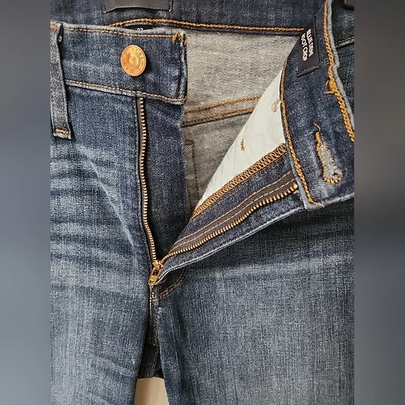 J. Crew Jeans Womens 27 Billie Demi Boot Crop High Rise Stretch Fringe Hem Denim - Picture 13 of 16